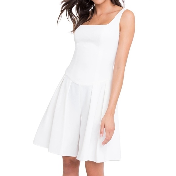 Pants - Black Halo Kiely Playsuit In Sugar White Size 4.